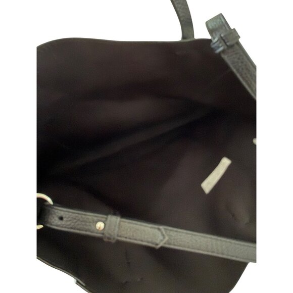 RALPH LAUREN Pebble Black Tote Bag w/ Shoulder Strap - Picture 4 of 12